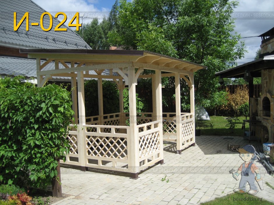 Беседка 4 на 5 без пола
