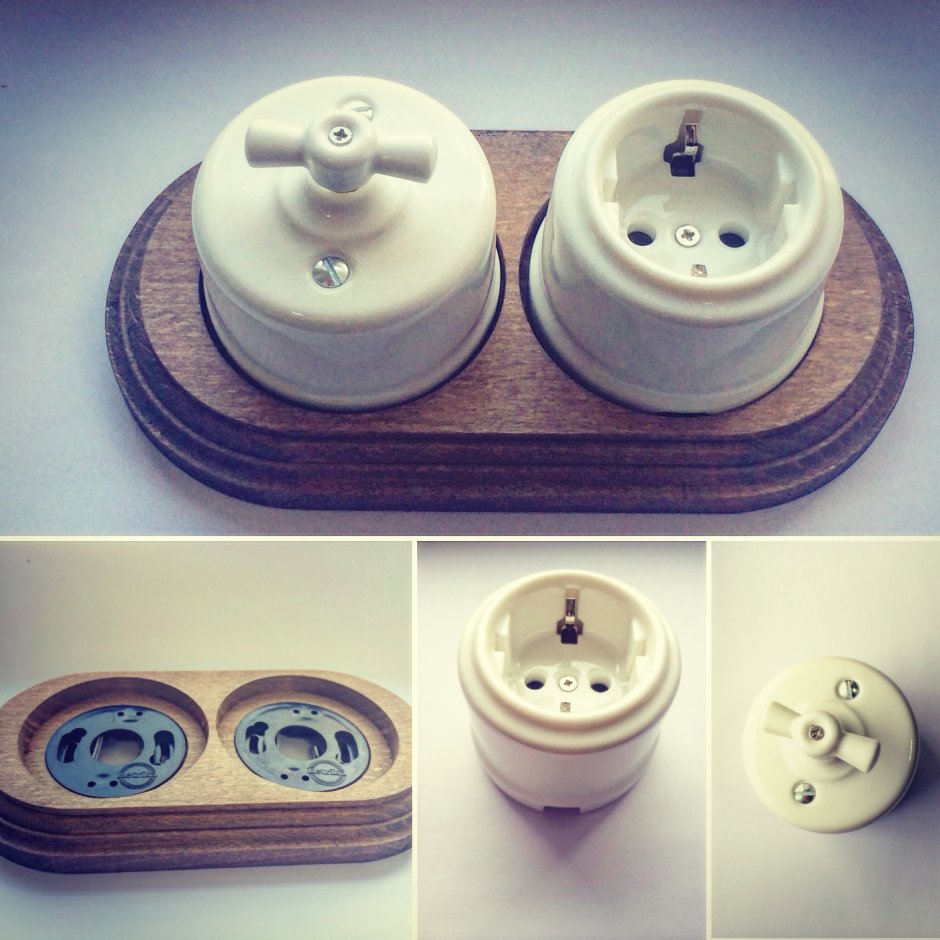 Накладная розетка на проводе