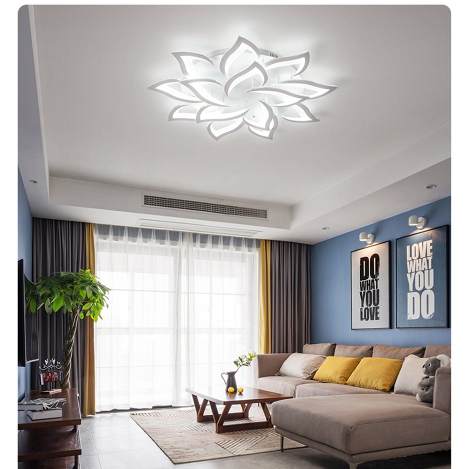 Потолочная светодиодная люстра Ambrella Light Orbital Classic fk212/6 WH 108w d700