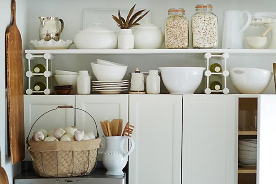 Украшение верхних кухонных шкафов