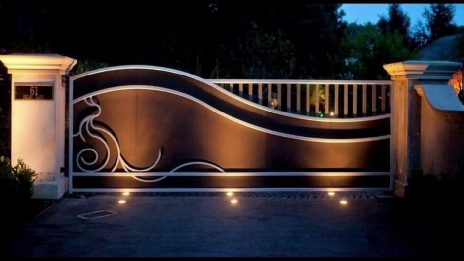 Ворота с подсветкой