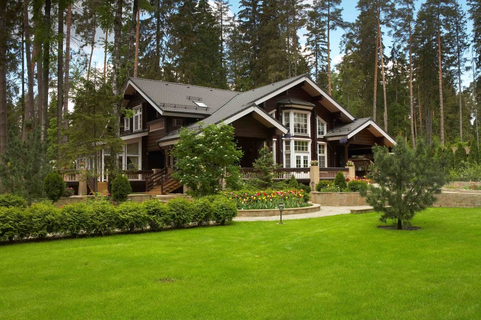 Крафтсман стиль загородный дом