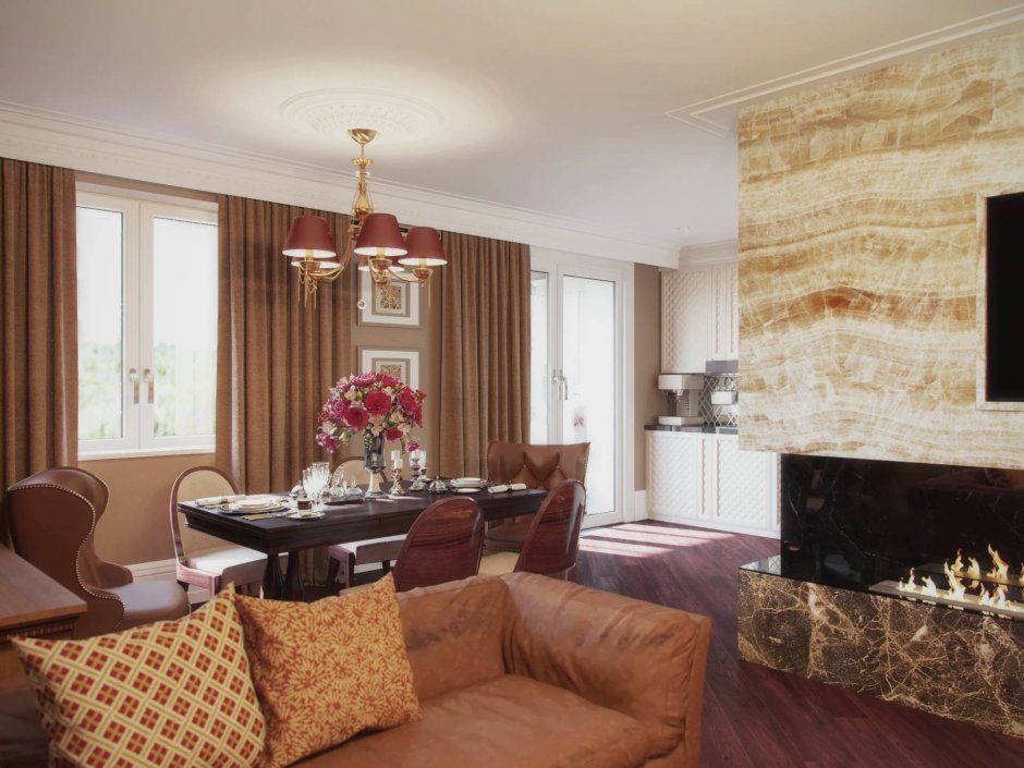 Цвет карамель краска для стен фото в интерьере