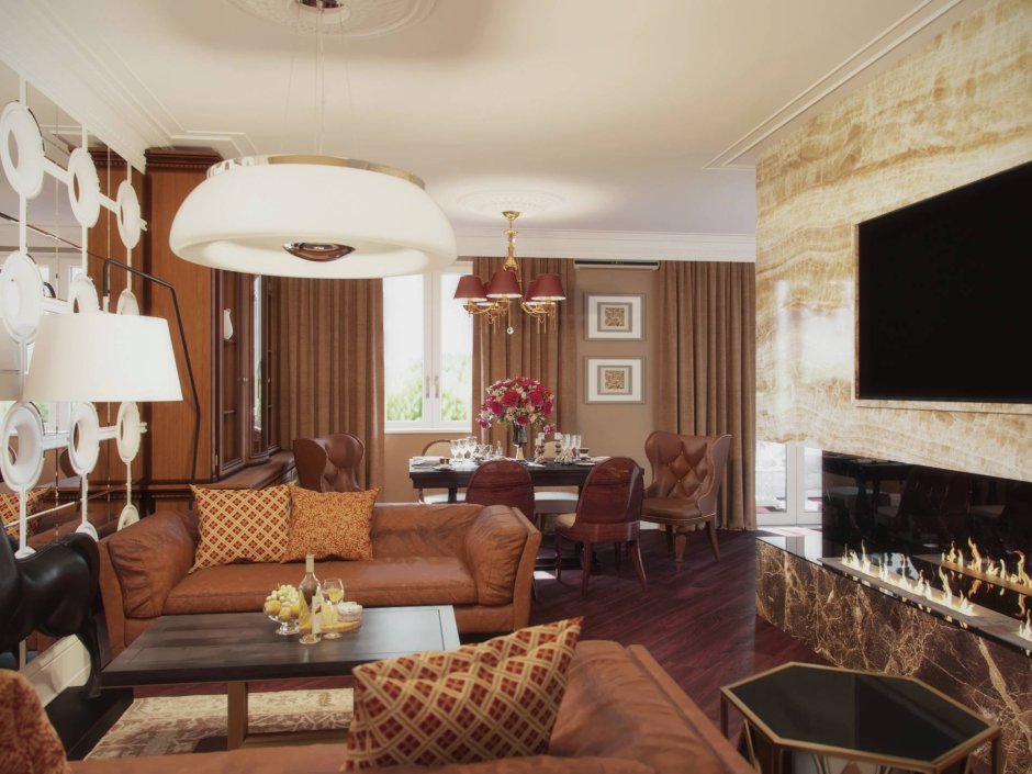 Интерьер в карамельных тонах