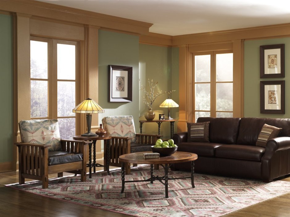 Однотонные стены в интерьере