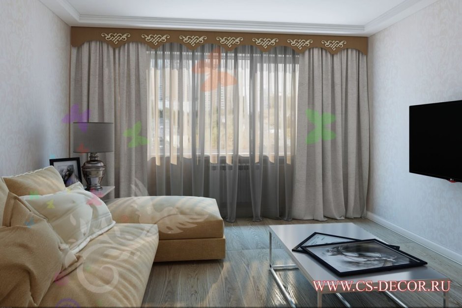 Шторы в маленький зал