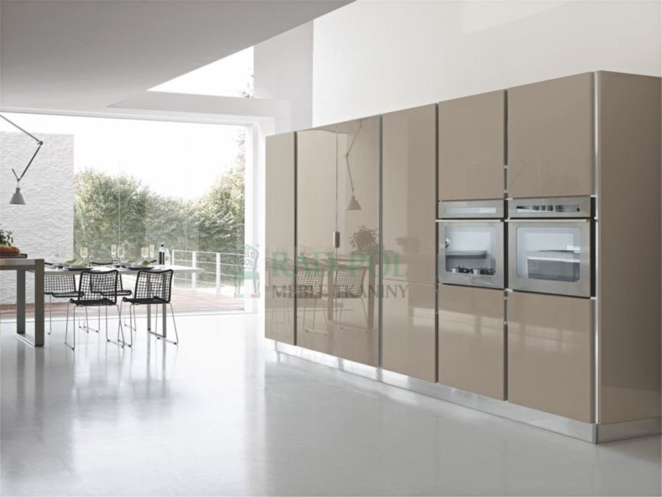 Кухня с закрывающимися фасадами