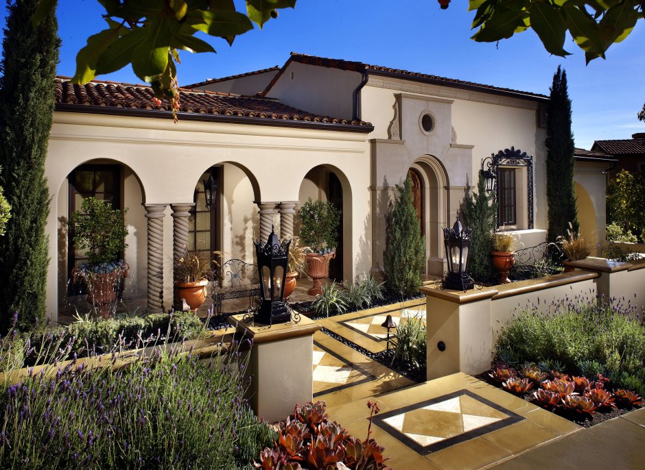 Ландшафт Средиземноморский стиль патио