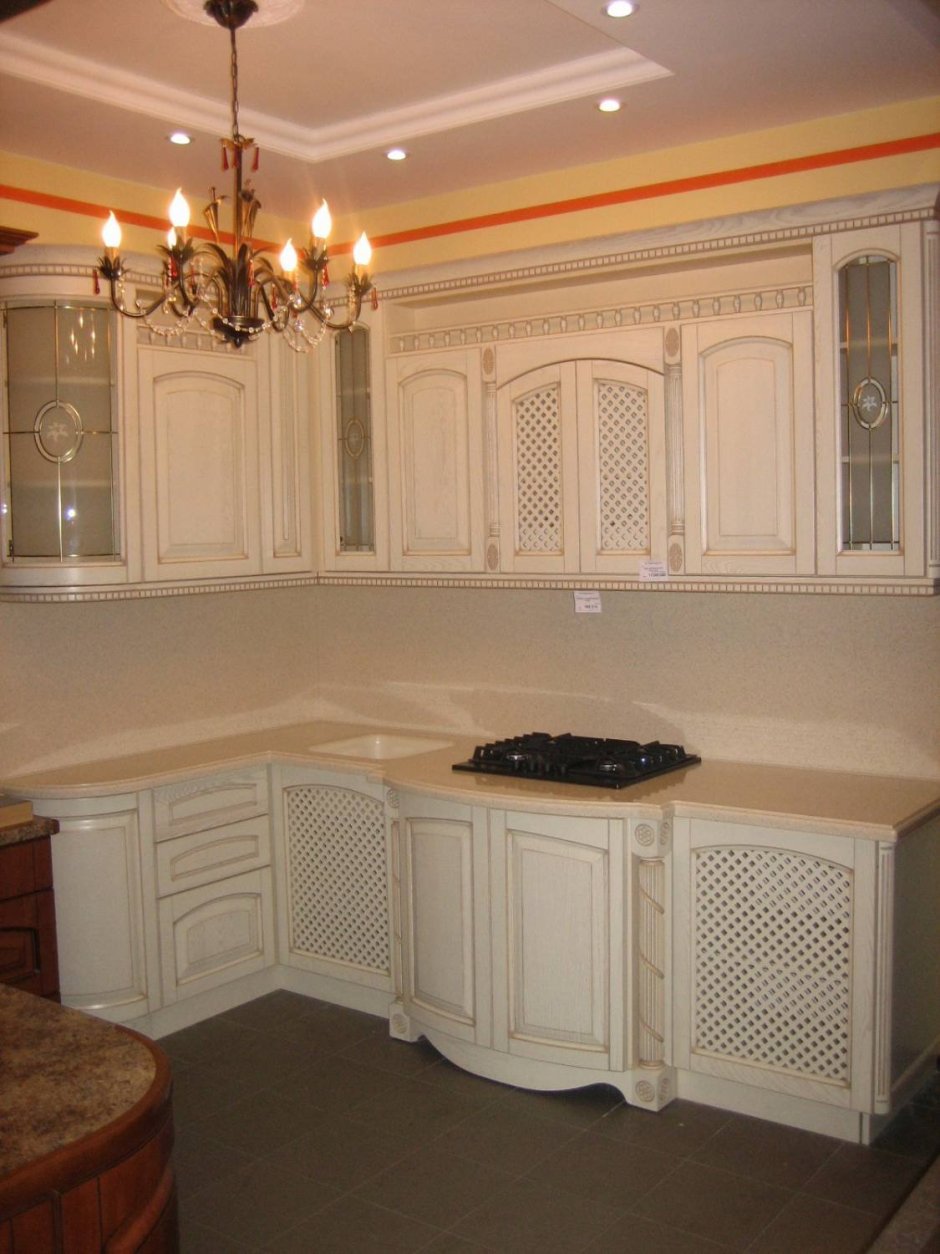 Флория погонаж 56 эмаль белая с золотой патиной