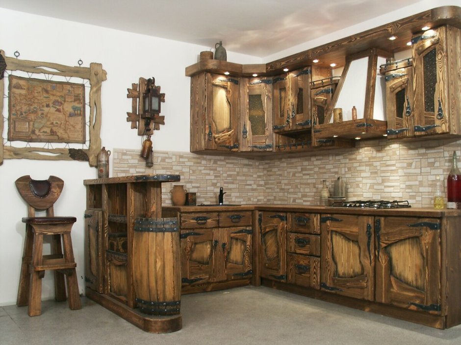 Кухни Асеня из массива ясеня