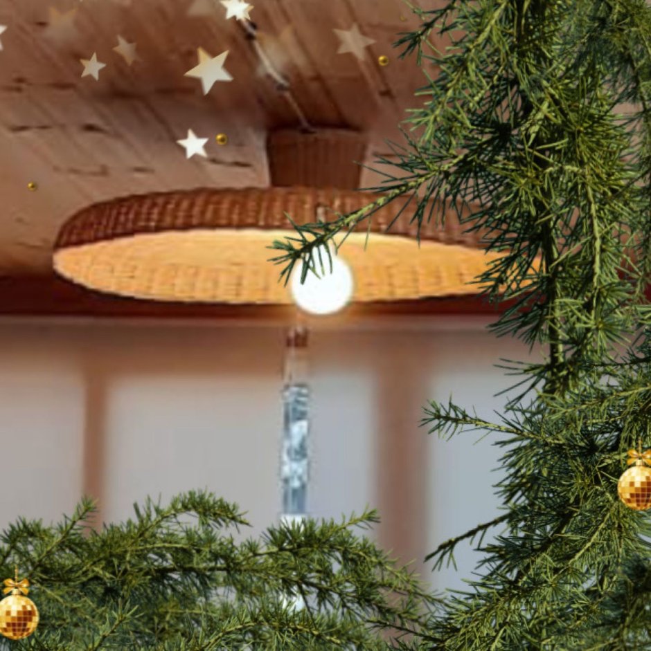 Абажур из лозы