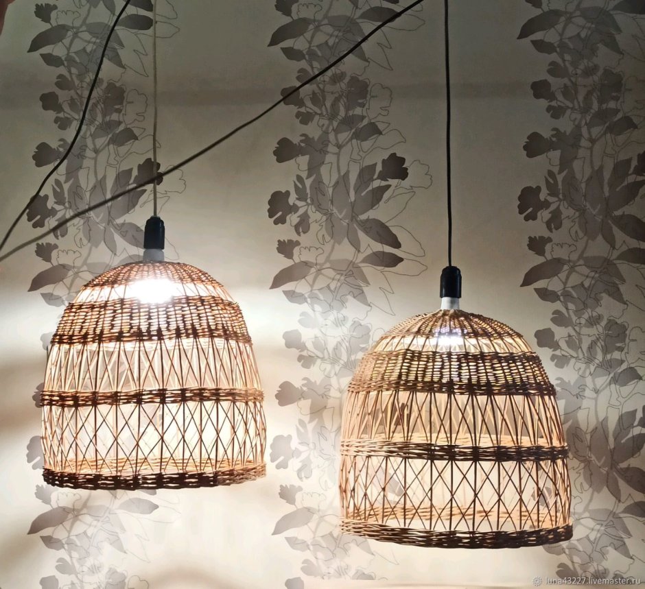 Абажур из лозы