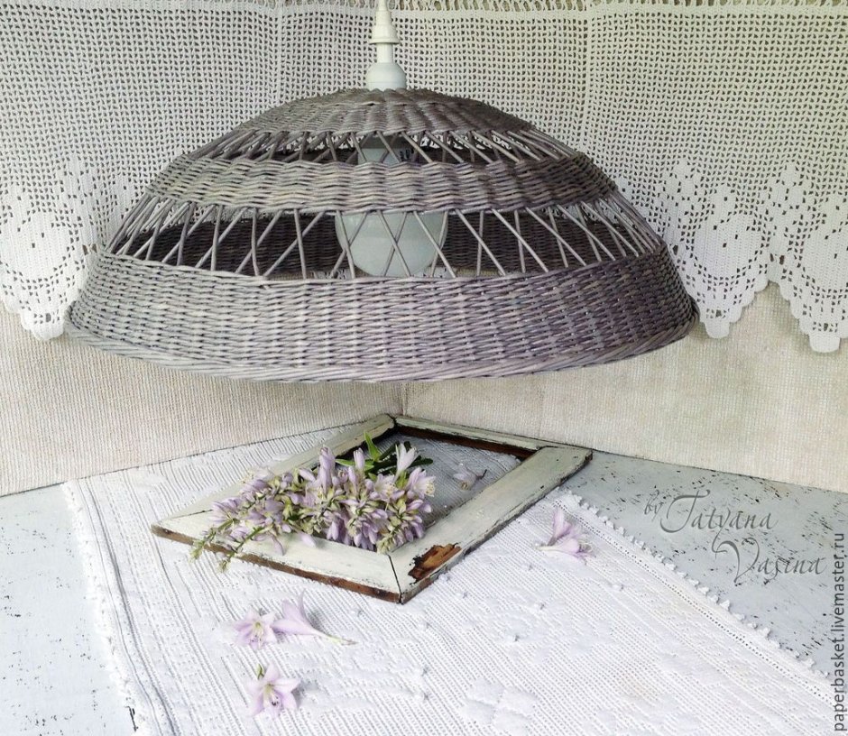 Абажур из ротанга своими руками