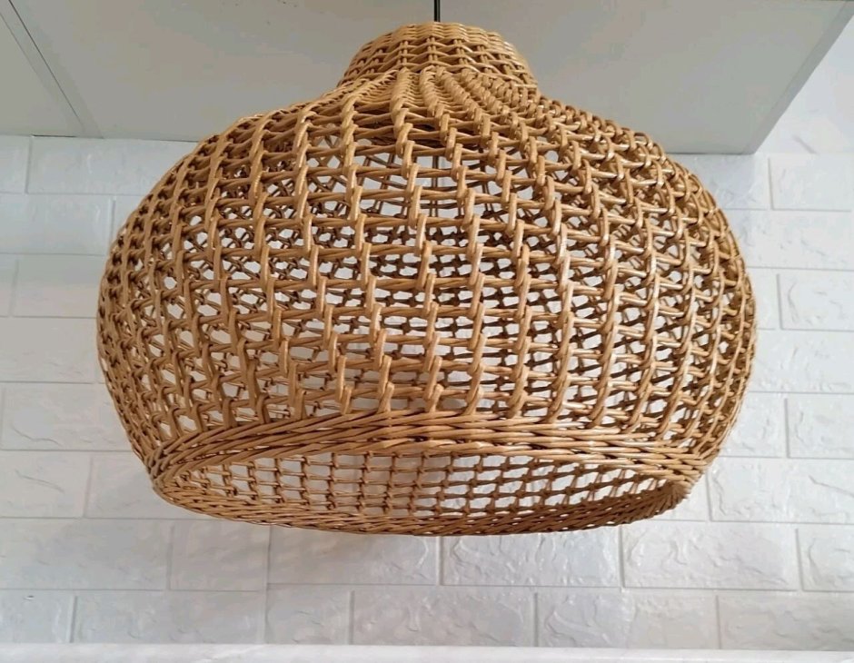 Плетеный абажур икеа