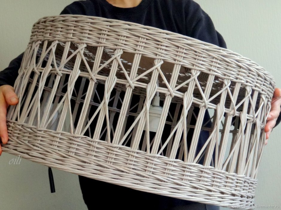 Lamp Wood Rotang Wicker Barrel n2 / лампа плетеная из ротанга "бочка" №2