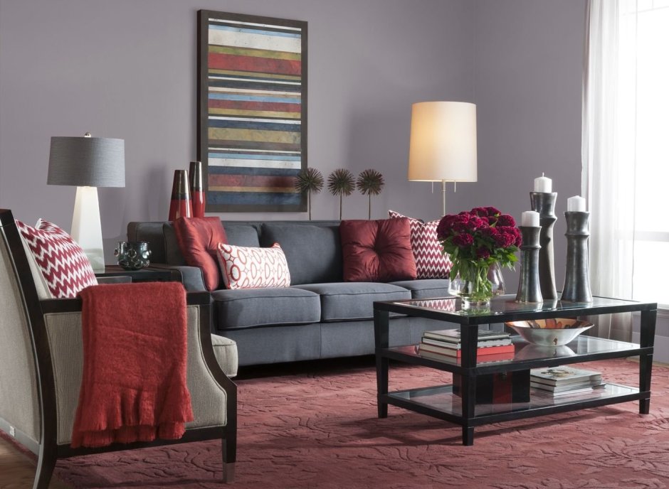 Вишневый цвет в интерьере