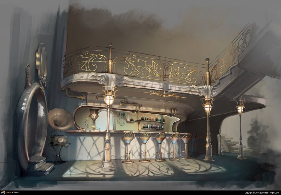 Стимпанк интерьер