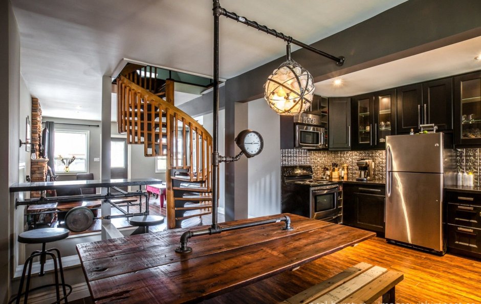 Стимпанк лофт в интерьере