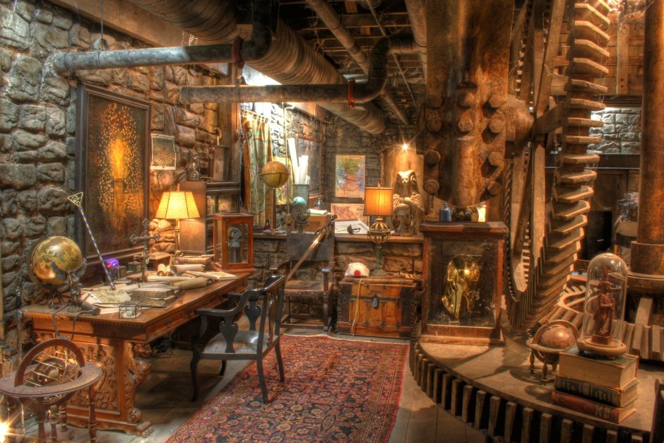 Алхимическая лаборатория стимпанк