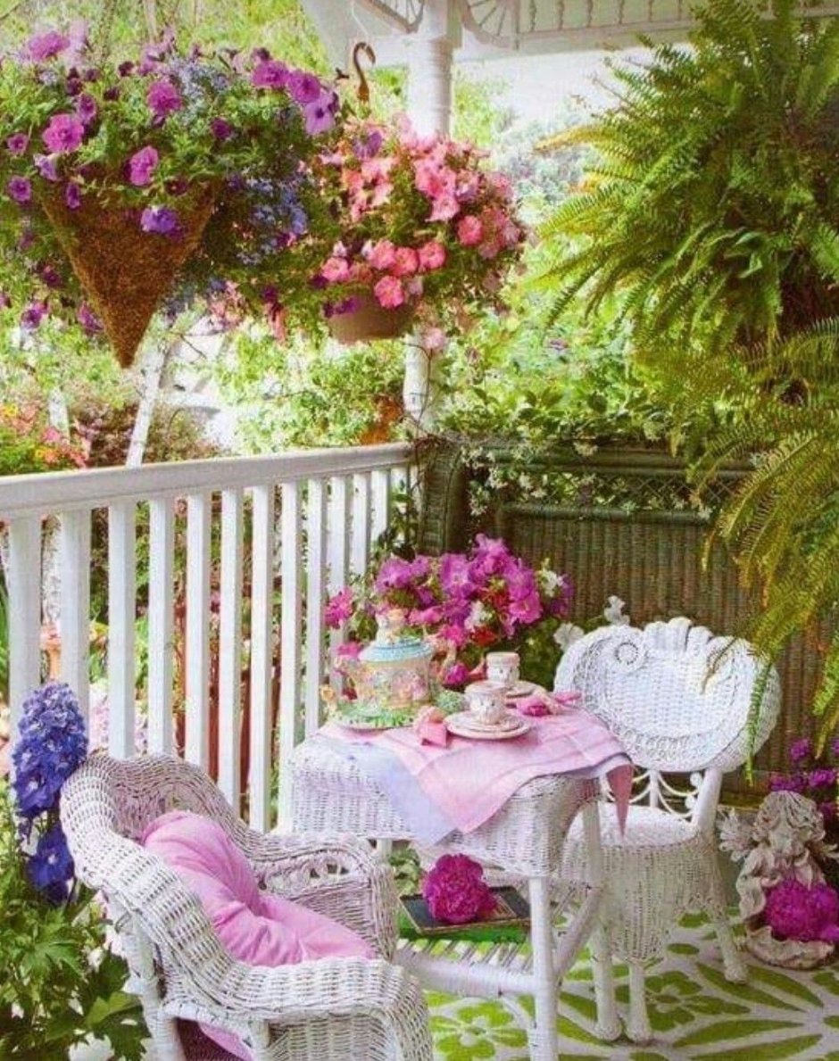 Терраса с цветами