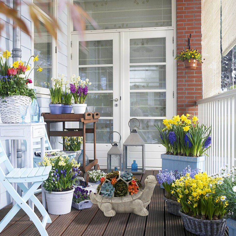 Лоджия с цветами