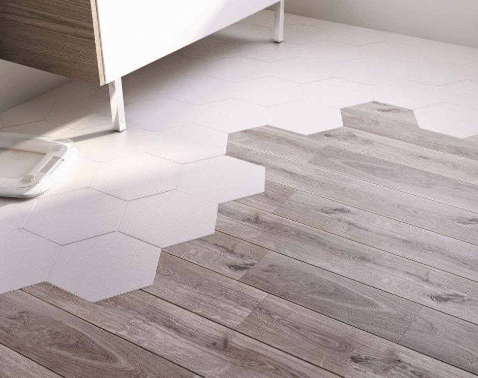 Переход с плитки на ламинат