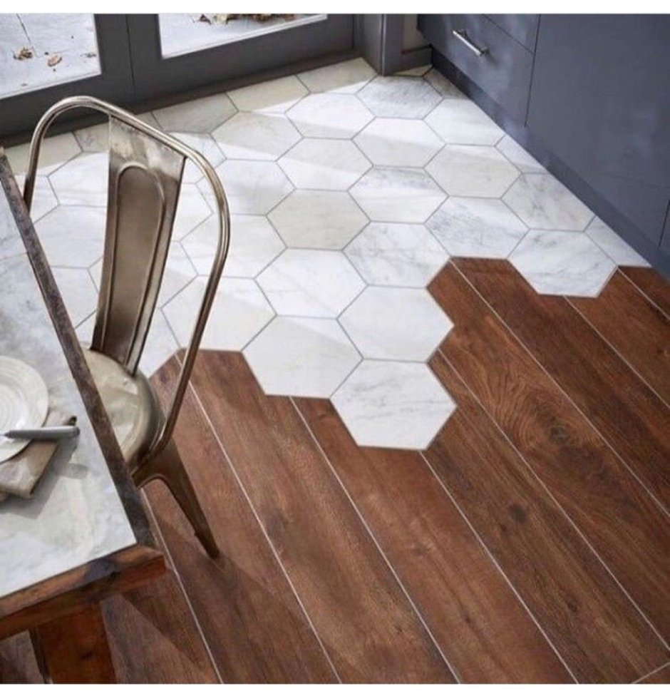 Сочетание плитки и ламината