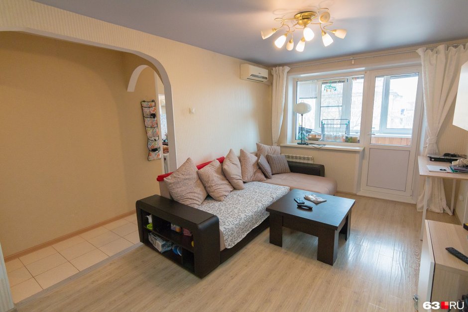 Угловая однокомнатная хрущевка