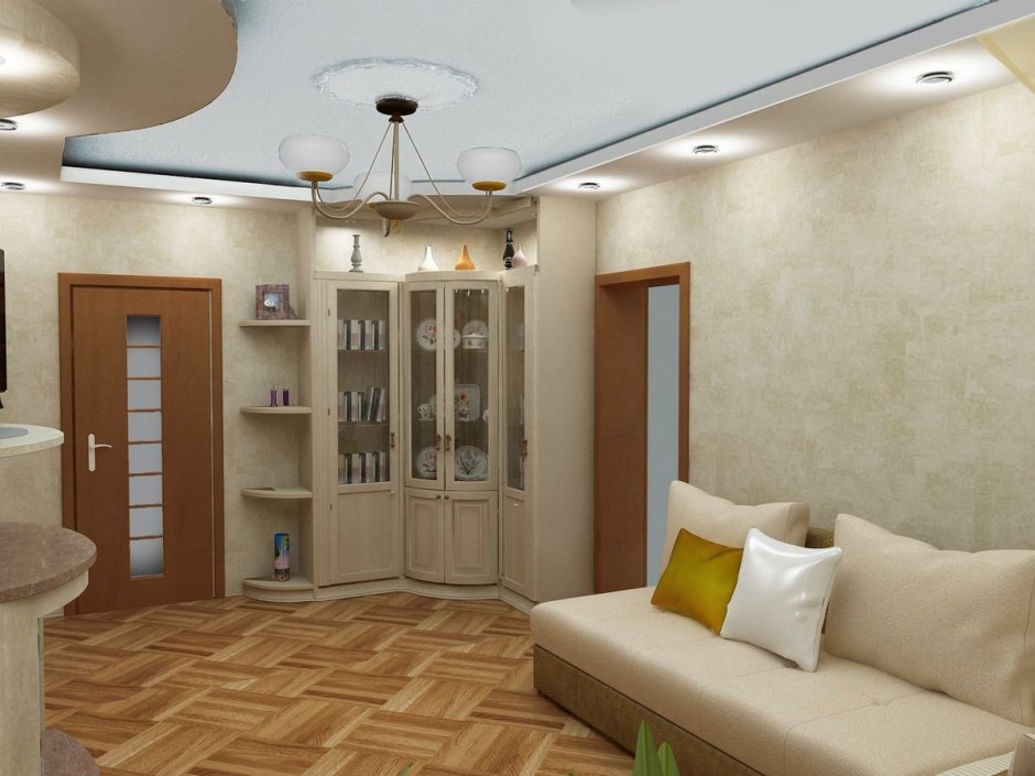 Интерьер смежных комнат