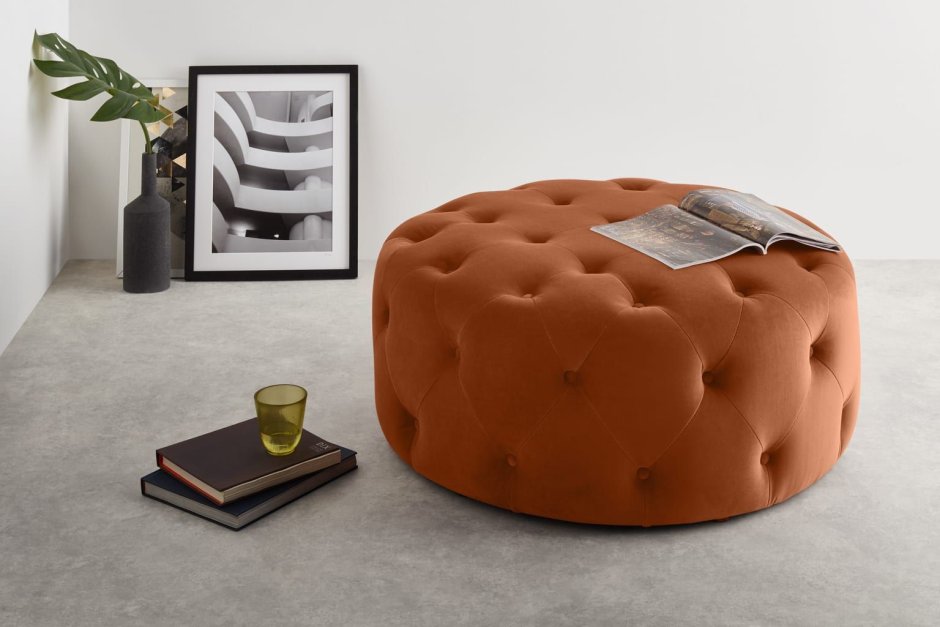 Пуфик из овечьей шерсти