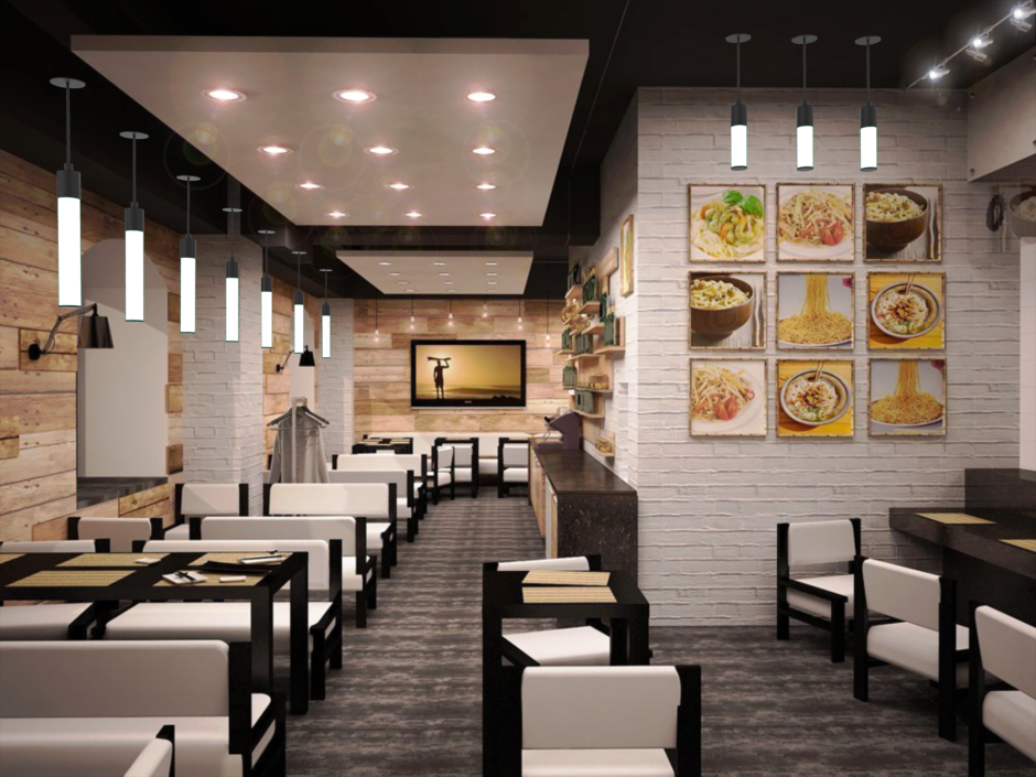 Необычный интерьер кофейни