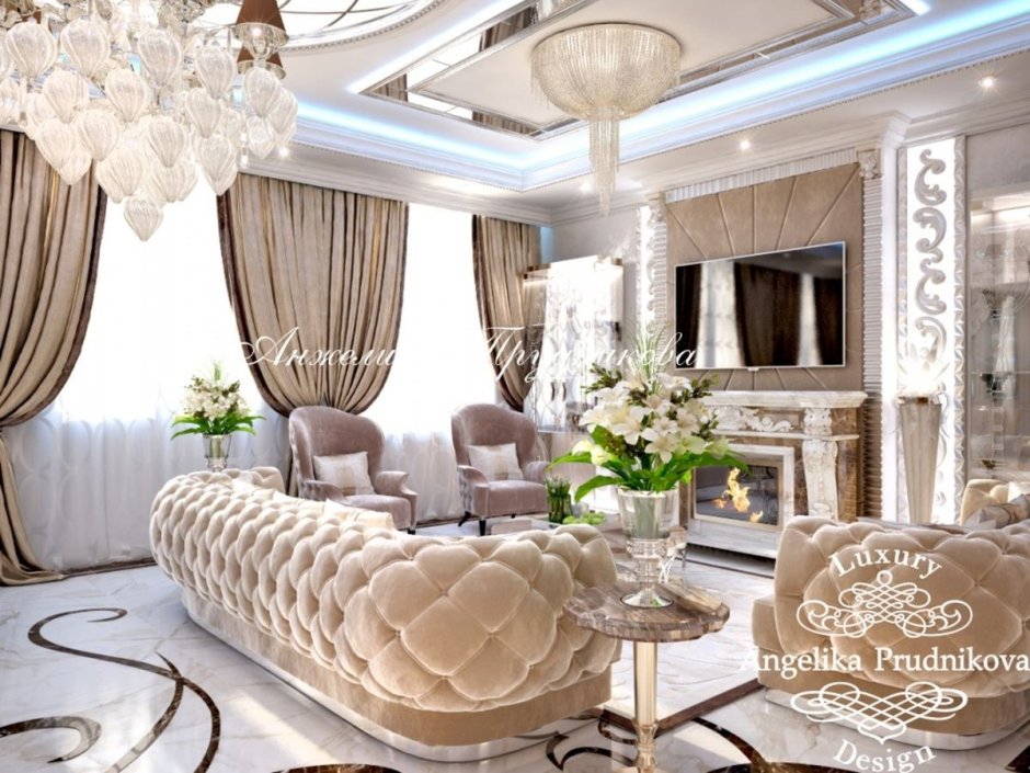 Гостиная Анжелика Прудникова в стиле арт деко