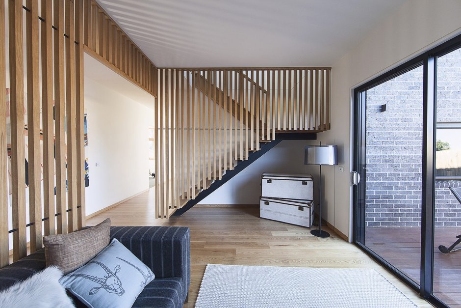 Реечное ограждение лестницы