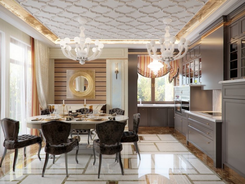 Гостиная с большим столом