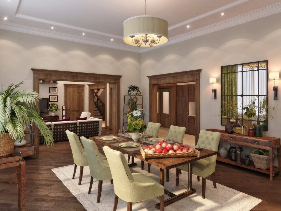 Интерьер кухни столовой