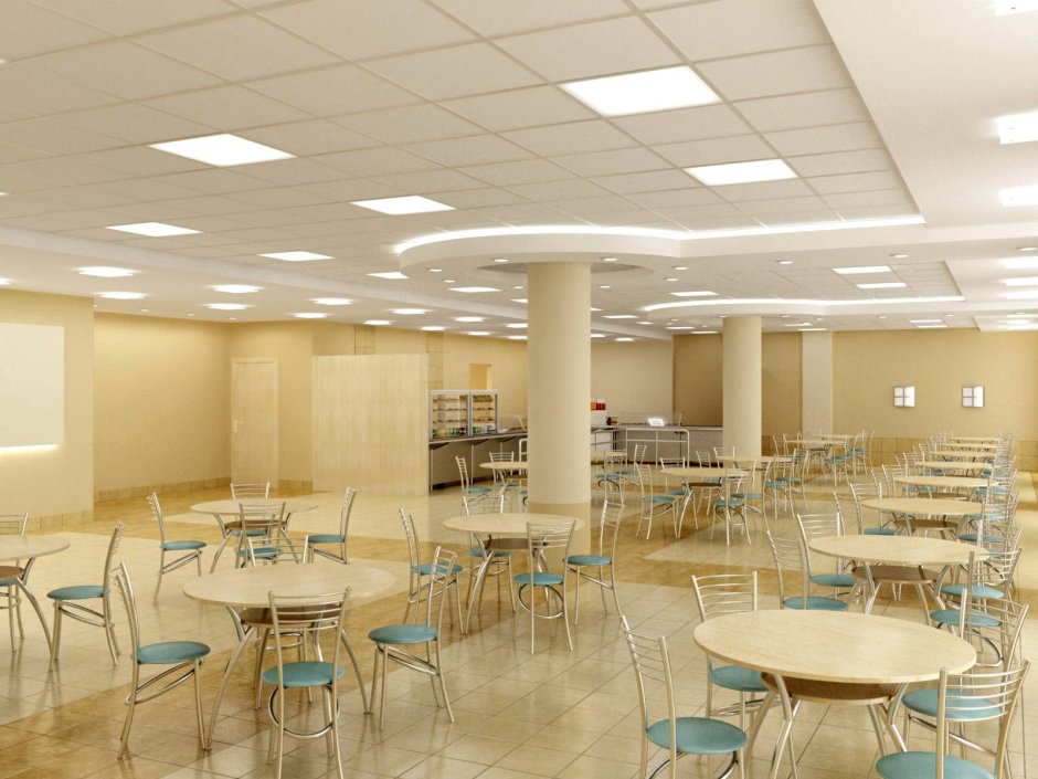 Интерьер столовой общественного питания