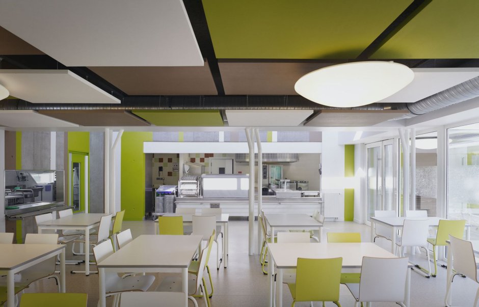 Интерьер школьной столовой