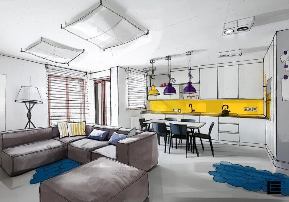 Скетч интерьера