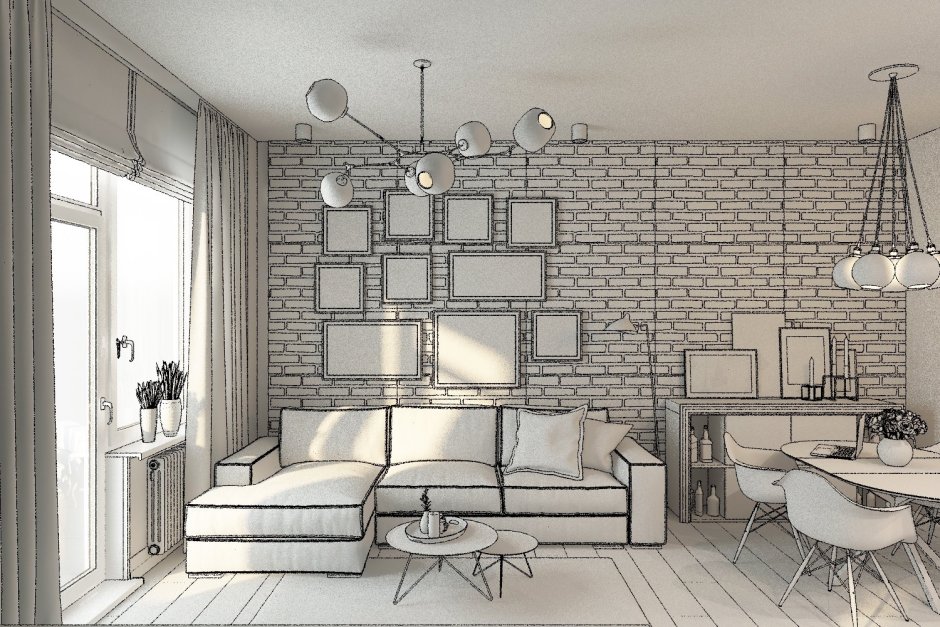 Эскиз интерьера