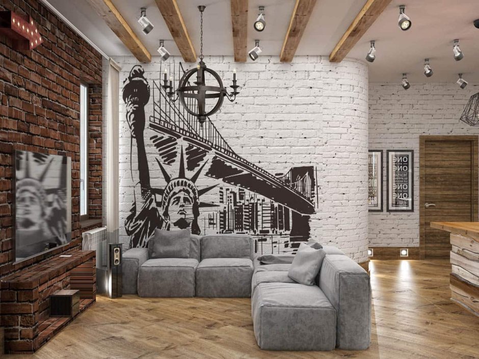Стиль поп-арт и лофт в интерьере