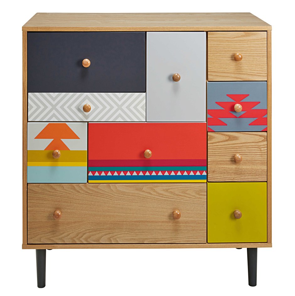 Комод разноцветный