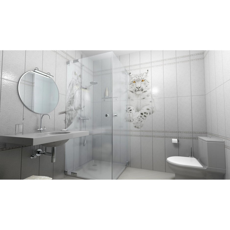 Панель стеновая Кронапласт unique белое кружево леопард