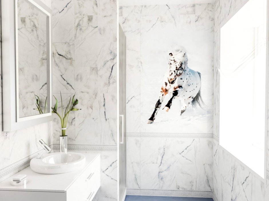 Панель ПВХ Панда белый мрамор