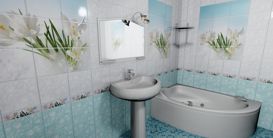 Панель ПВХ Крокус лазурь