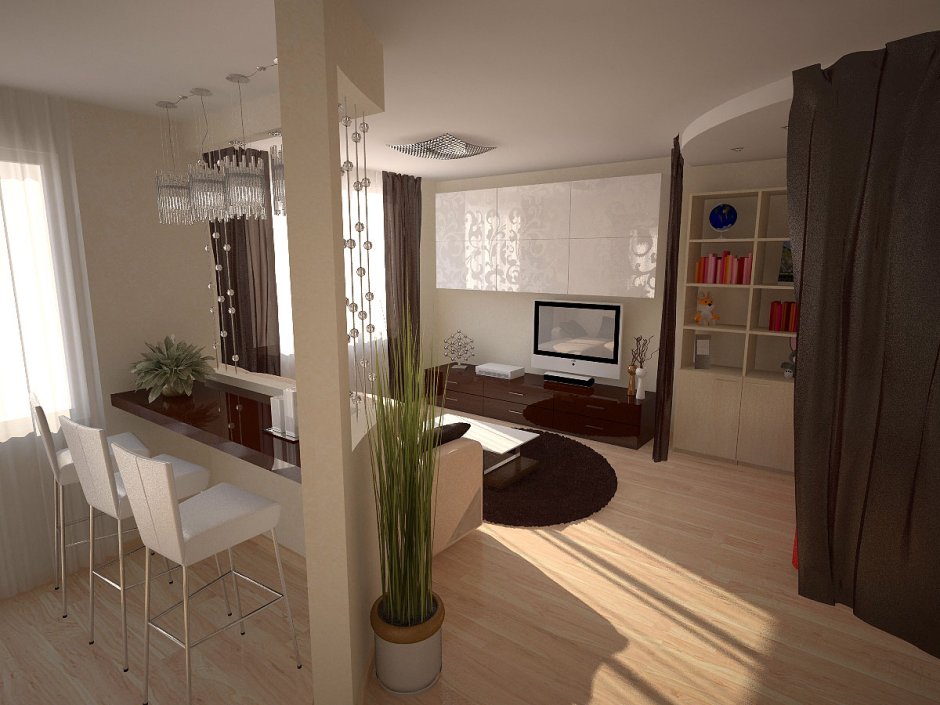 Двухкомнатная хрущевка перепланировка в студию