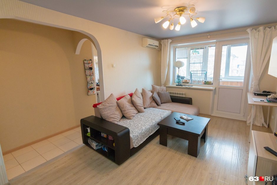 Хрущевка студия в трехкомнатной квартире