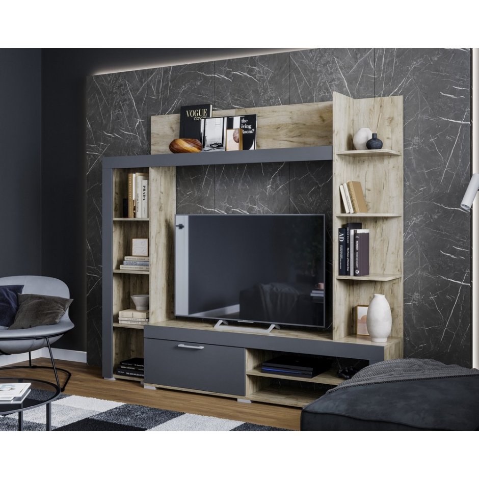 Гостиная Васанта (крафт серый/графит)