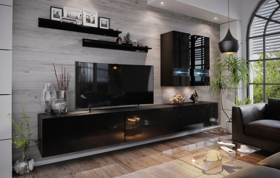 Стенка в гостиную в современном стиле
