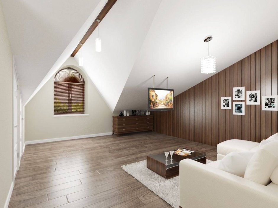 Отделка мансардного этажа