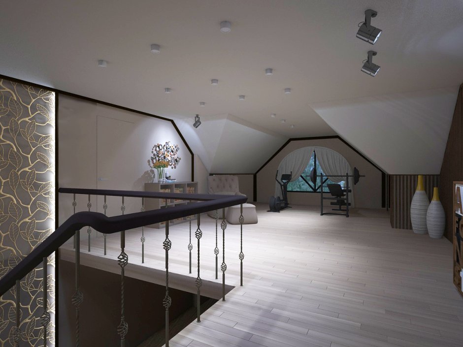 Холл на мансардном этаже